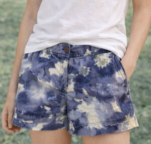 LOFT Linen Blend Floral Shorts Womens 2 Purple Yellow White Summer Pockets Vacay